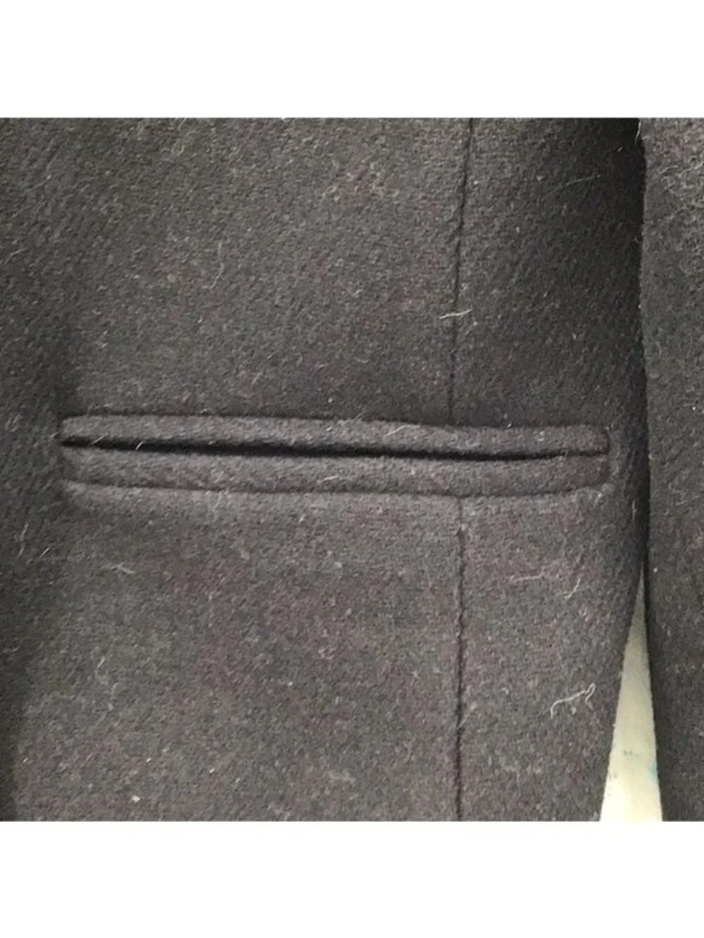 J.Crew Womens Black Stadium Cloth Coat By Nello Gori With Zip & Button Closure S